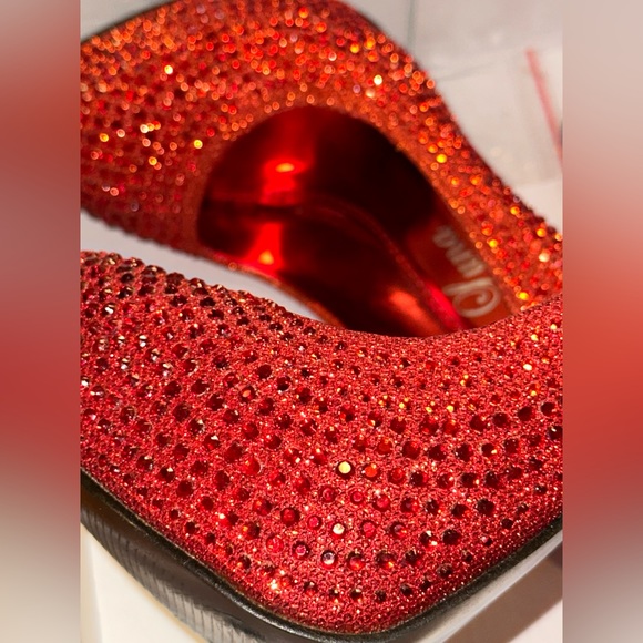 Red Rhinestone Heels - Picture 2 of 3